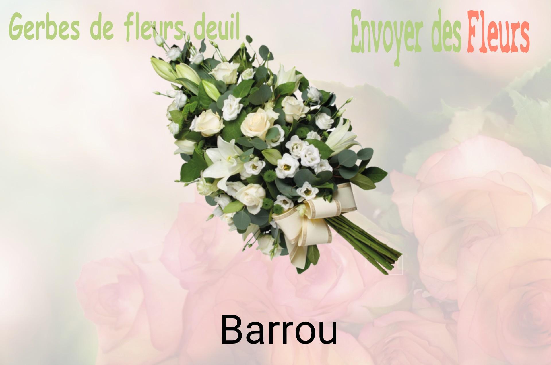 Gerbe de fleurs de deuil livrée à Barrou